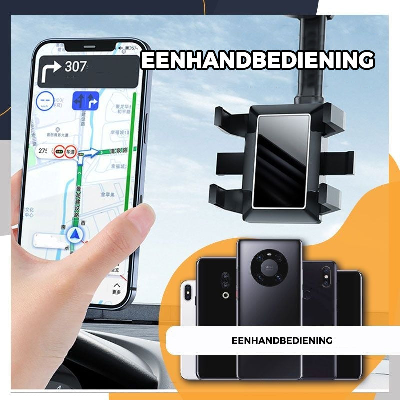 Support de téléphone auto pivotant et rétractable