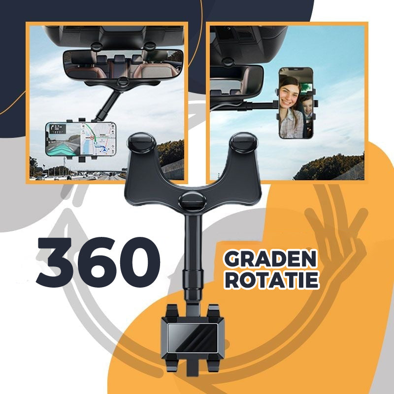 Support de téléphone auto pivotant et rétractable