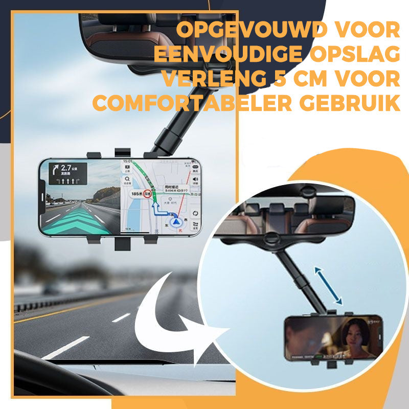 Support de téléphone auto pivotant et rétractable