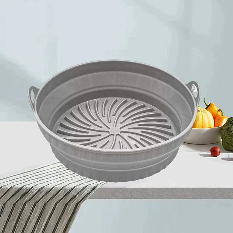 Poêle à griller en silicone pliable
