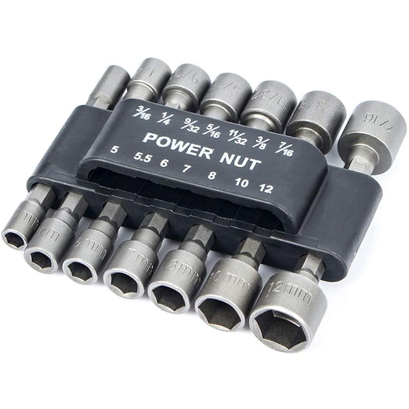 14 pièces Poignée hexagonale Power Nuts