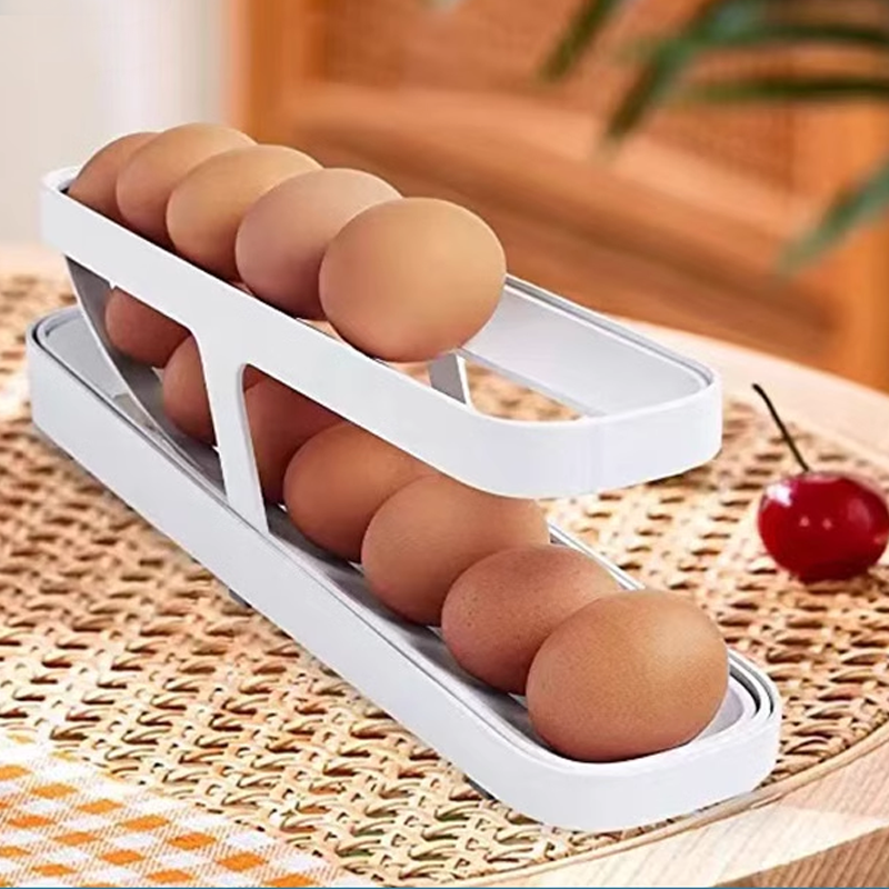 Boîte de rangement pour porte-oeufs à défilement automatique