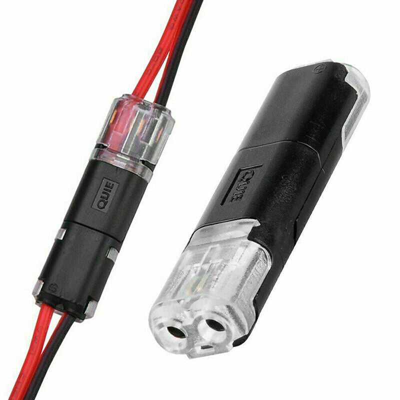 Connecteur à enficher à double fil avec clip de verrouillage
