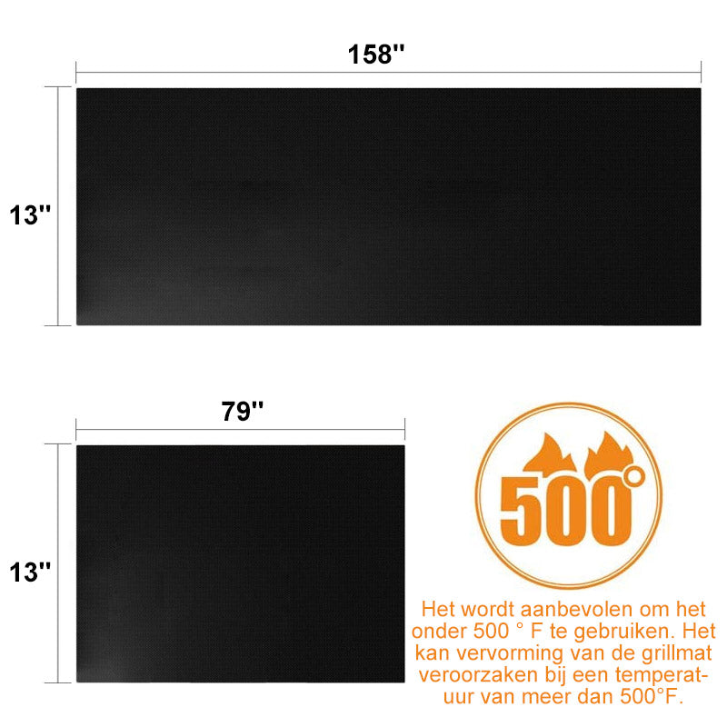 Tapis de barbecue antiadhésif avec boîte de coupe