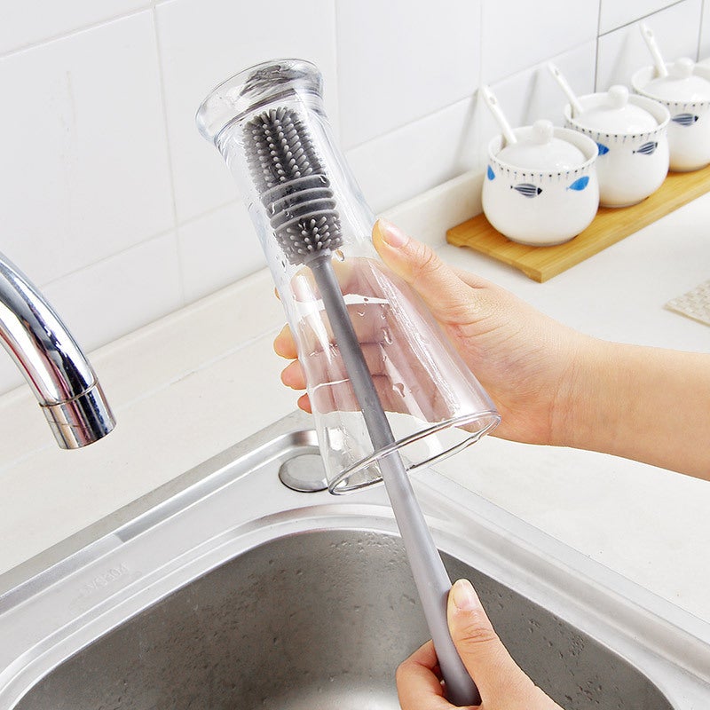 Brosse de nettoyage polyvalente pour bouteilles et tasses