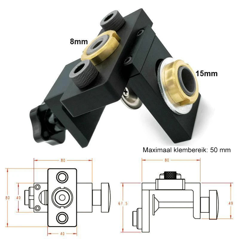 Outil de perforation ajustable 3 en 1 pour le travail du bois
