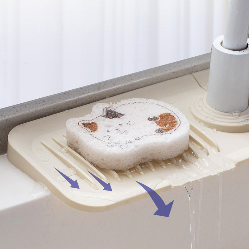 Tapis de protection en silicone pour robinet de lavabo