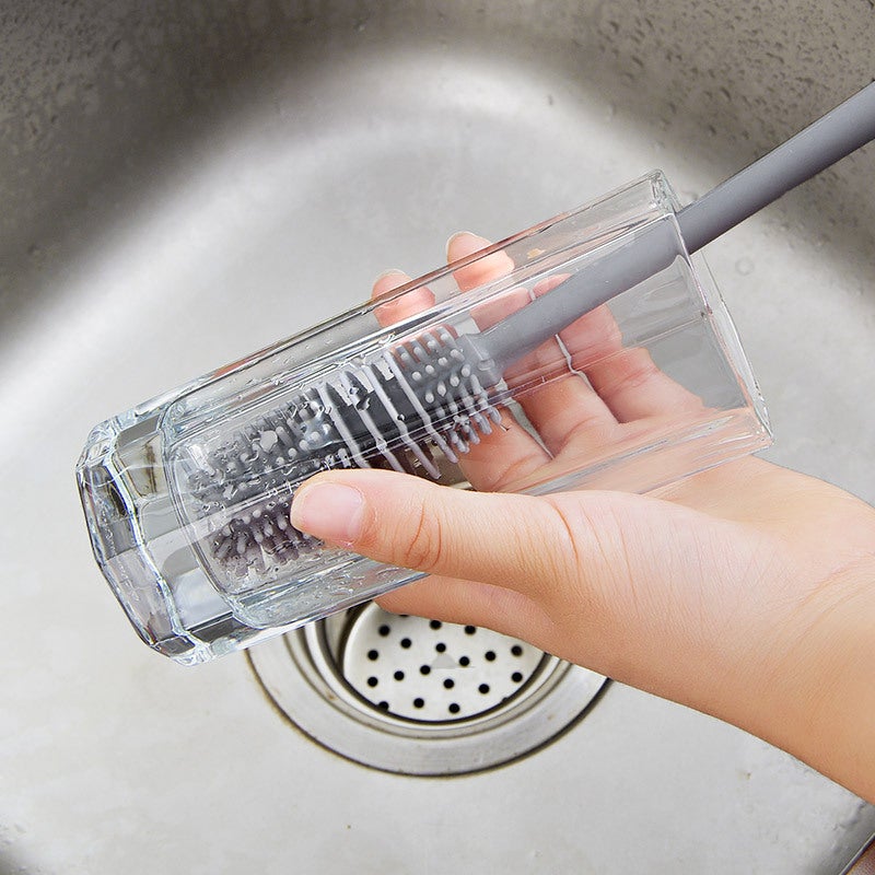 Brosse de nettoyage polyvalente pour bouteilles et tasses