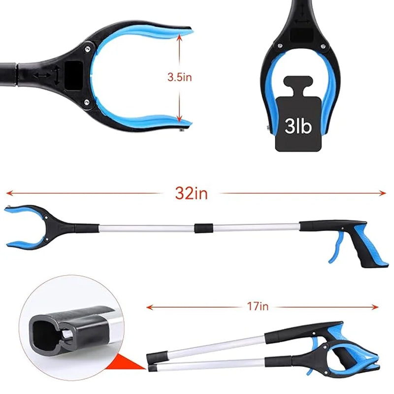 Griffe pliable avec clip rotatif à 360°