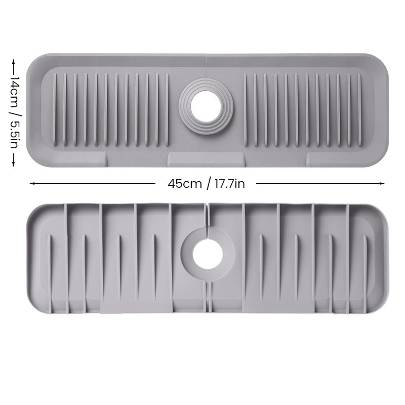 Tapis de protection en silicone pour robinet de lavabo