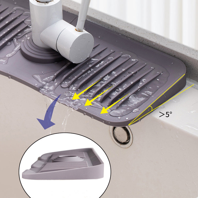Tapis de protection en silicone pour robinet de lavabo