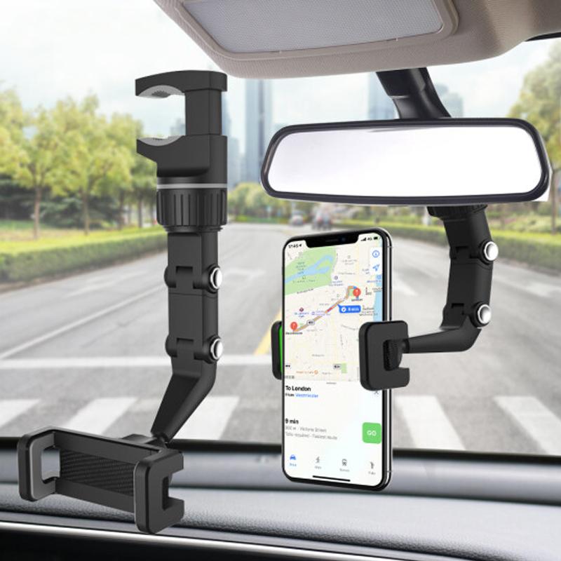 Support de téléphone multifonctionnel pour rétroviseur