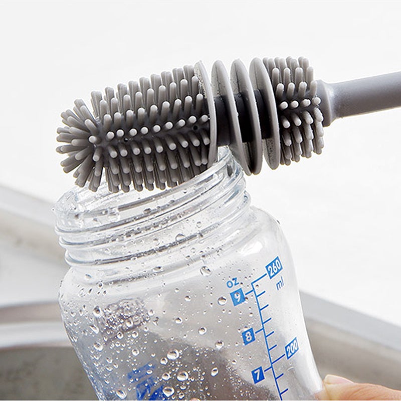 Brosse de nettoyage polyvalente pour bouteilles et tasses