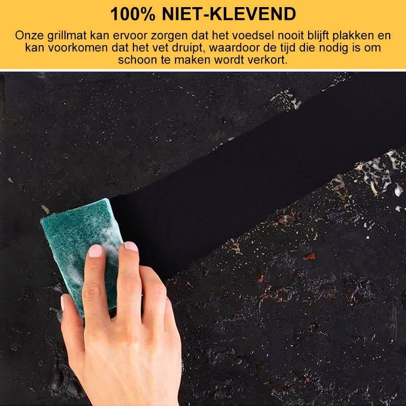 Tapis de barbecue antiadhésif avec boîte de coupe