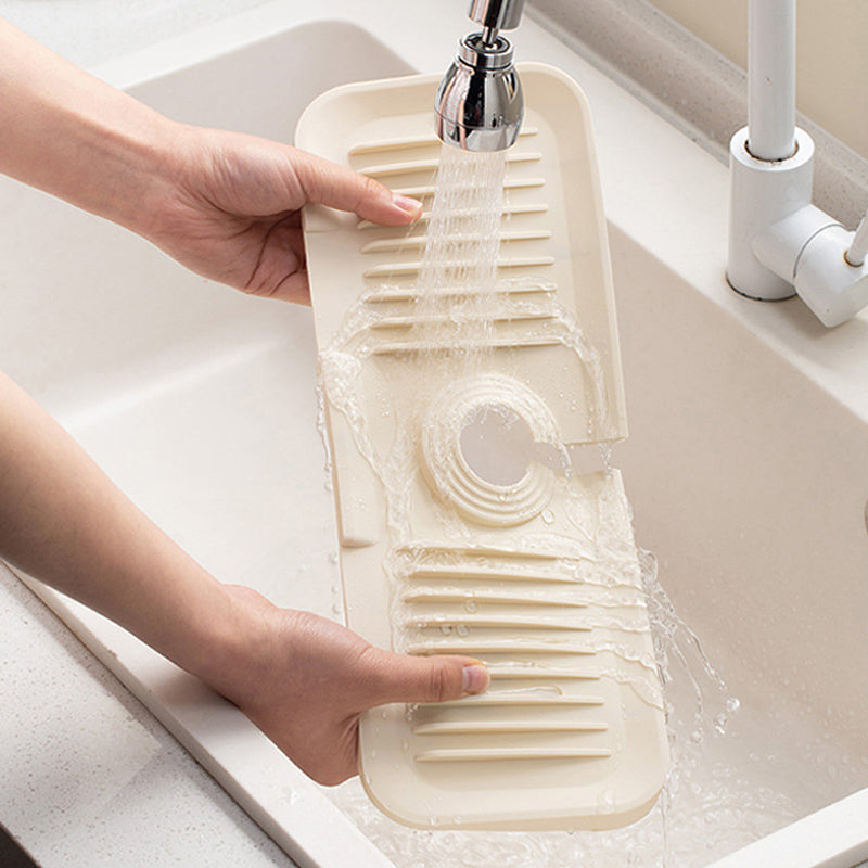 Tapis de protection en silicone pour robinet de lavabo
