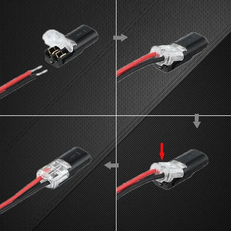Connecteur à enficher à double fil avec clip de verrouillage