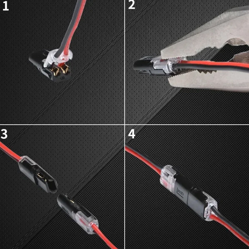 Connecteur à enficher à double fil avec clip de verrouillage