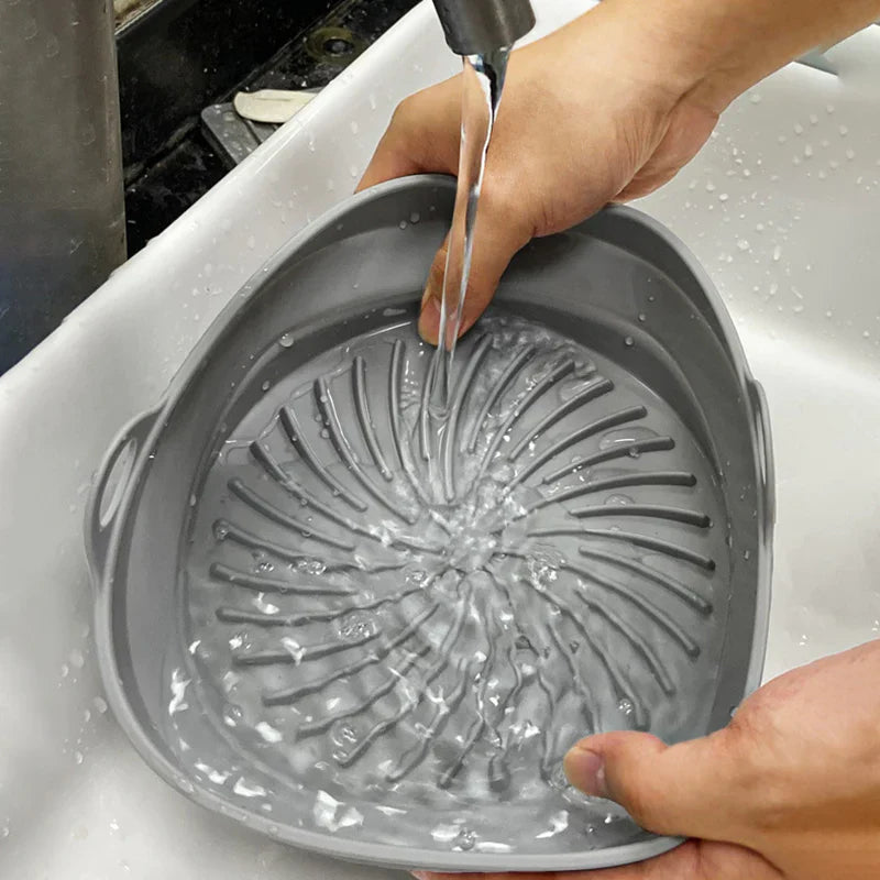 Poêle à griller en silicone pliable