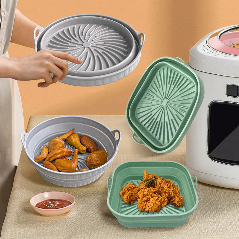 Poêle à griller en silicone pliable