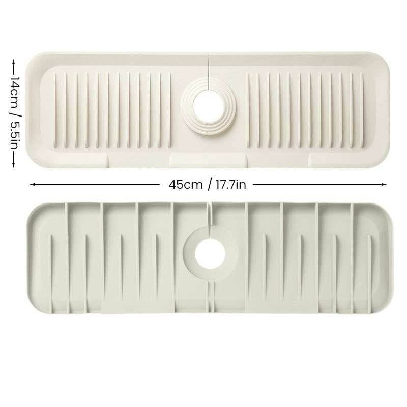 Tapis de protection en silicone pour robinet de lavabo