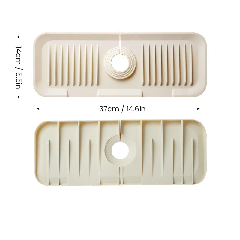 Tapis de protection en silicone pour robinet de lavabo