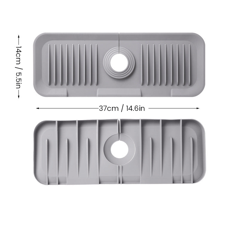 Tapis de protection en silicone pour robinet de lavabo