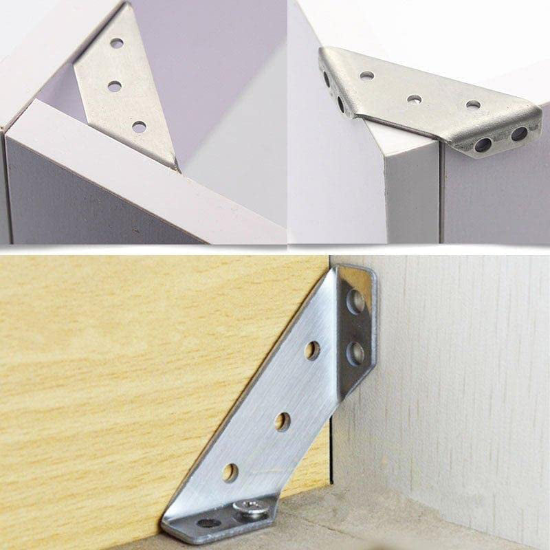 Connecteur d'angle de meuble universel en acier inoxydable