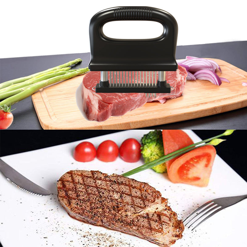 Attendrisseur de viande avec 48 lames en acier inoxydable