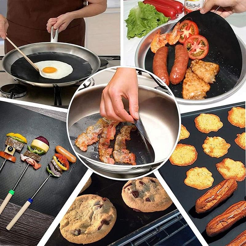 Tapis de barbecue antiadhésif avec boîte de coupe