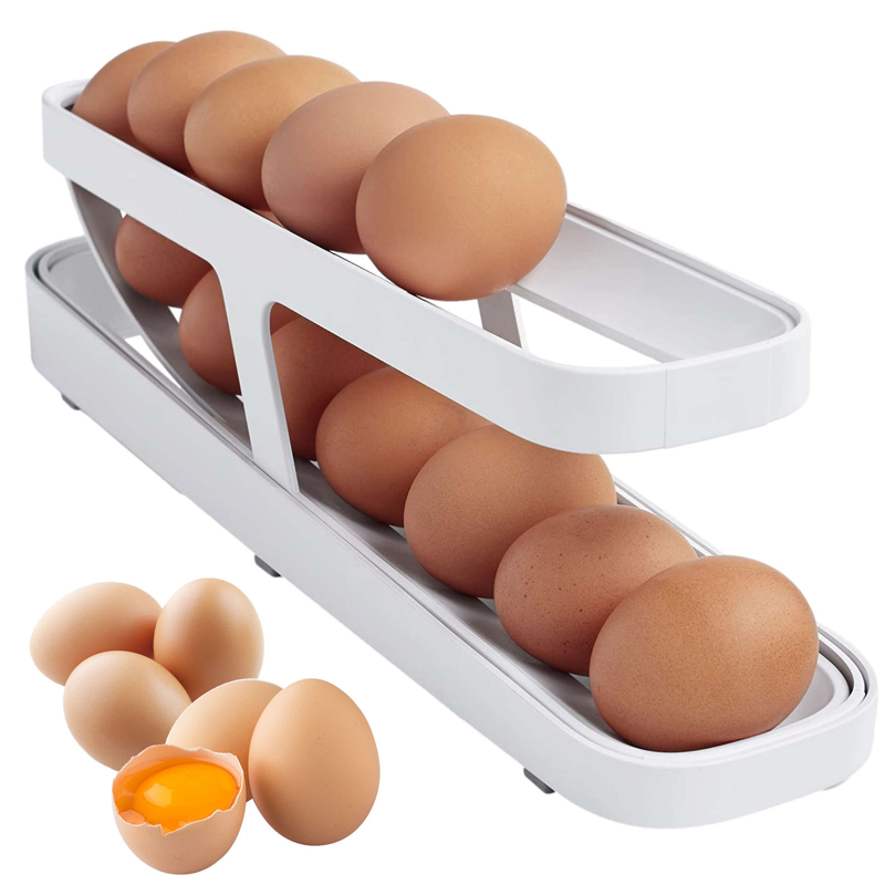 Boîte de rangement pour porte-oeufs à défilement automatique
