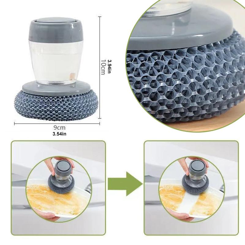Distributeur de Savon de Cuisine avec Brosse en Palmier