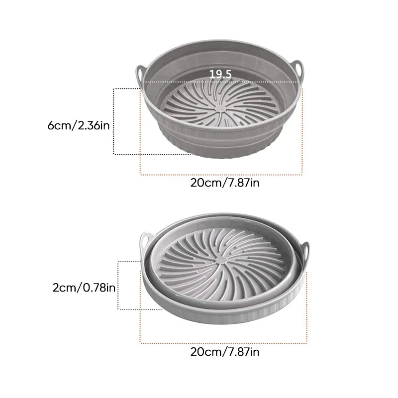 Poêle à griller en silicone pliable
