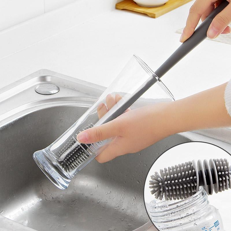 Brosse de nettoyage polyvalente pour bouteilles et tasses