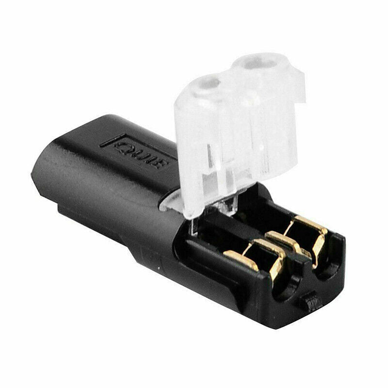 Connecteur à enficher à double fil avec clip de verrouillage