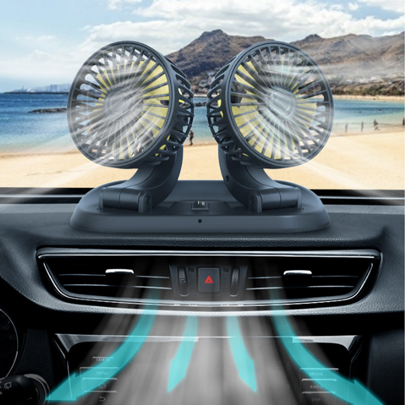 Ventilateur de circulation d'air pour voiture à double tête