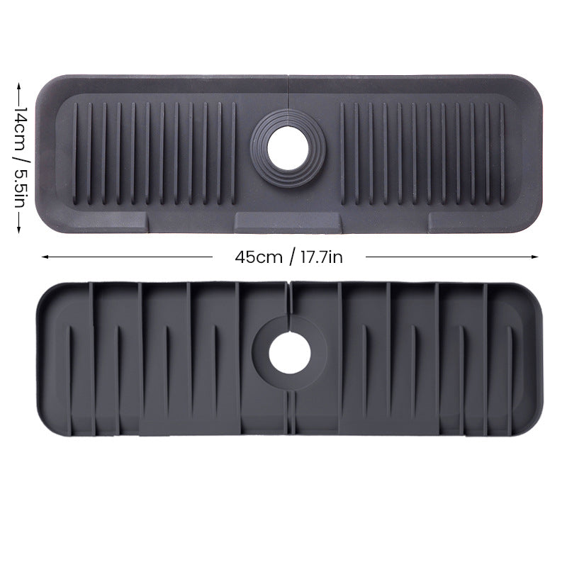 Tapis de protection en silicone pour robinet de lavabo