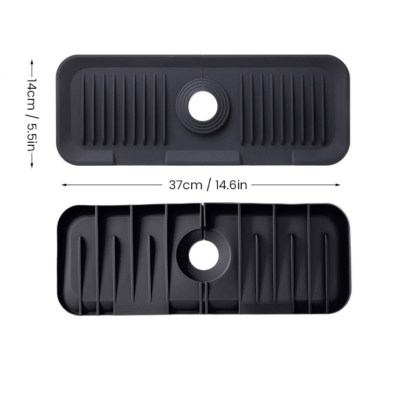Tapis de protection en silicone pour robinet de lavabo