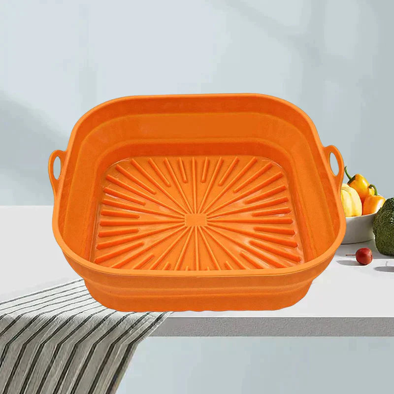 Poêle à griller en silicone pliable