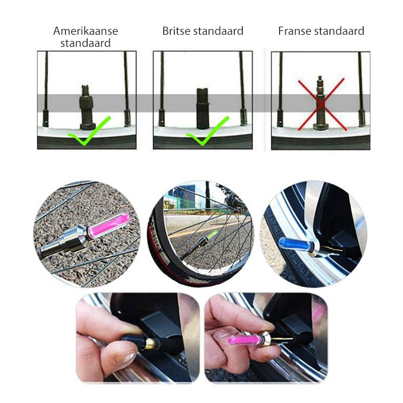 Bouchons de valve LED Premium pour roues