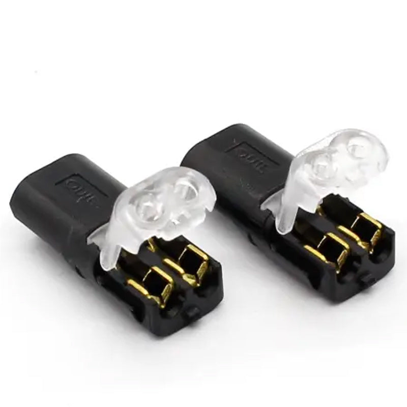 Connecteur à enficher à double fil avec clip de verrouillage