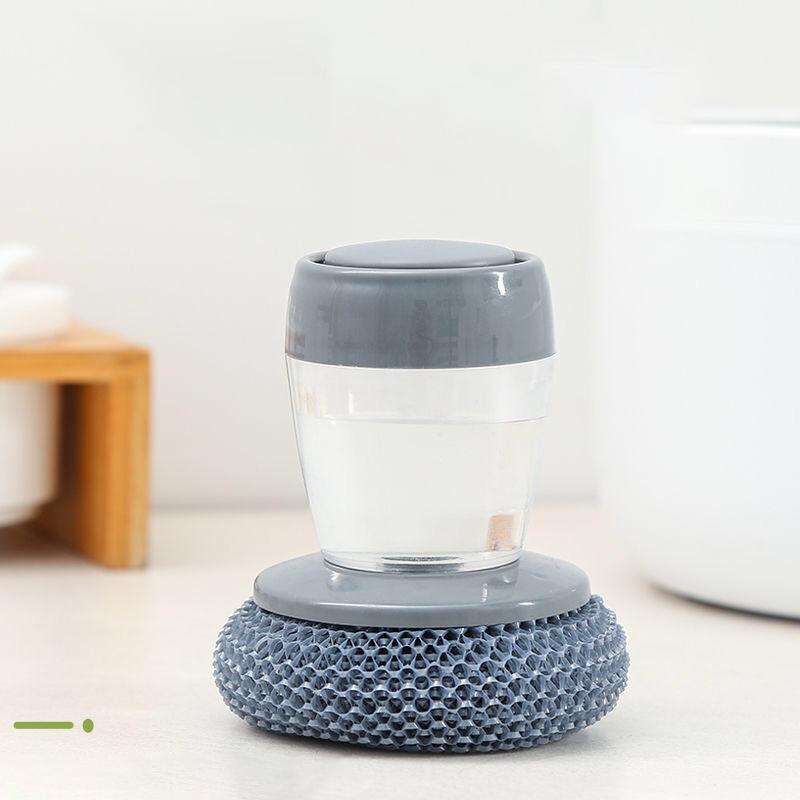 Distributeur de Savon de Cuisine avec Brosse en Palmier
