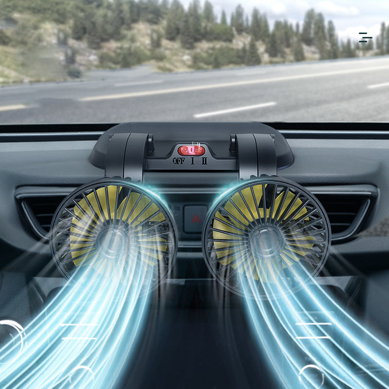 Ventilateur de circulation d'air pour voiture à double tête
