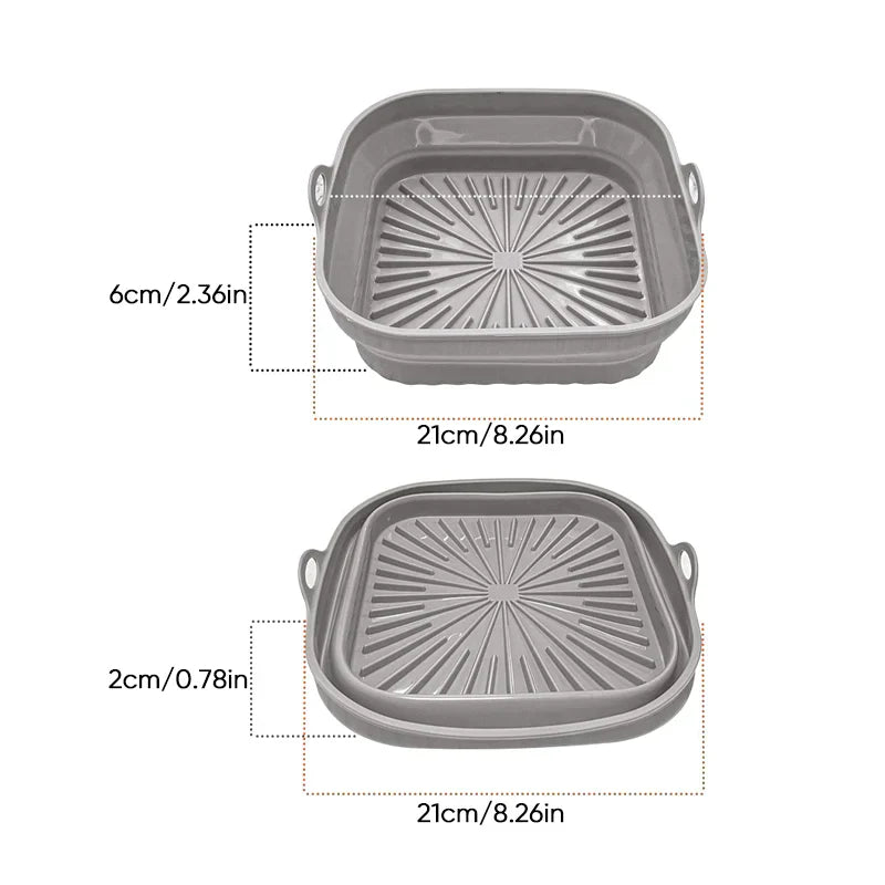 Poêle à griller en silicone pliable