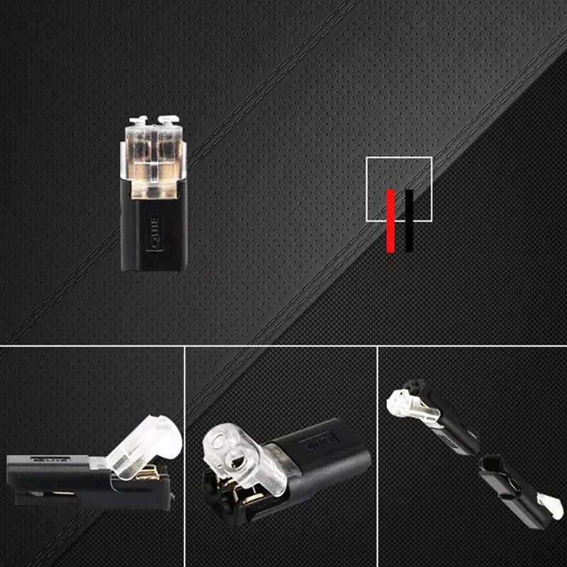 Connecteur à enficher à double fil avec clip de verrouillage