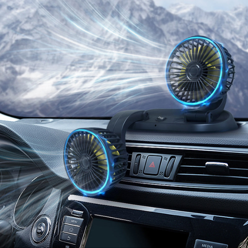 Ventilateur de circulation d'air pour voiture à double tête