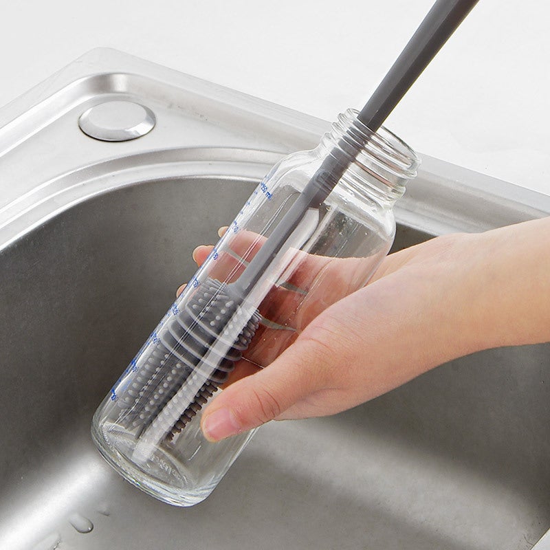 Brosse de nettoyage polyvalente pour bouteilles et tasses