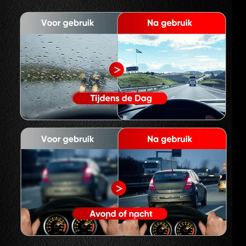 Nettoyant puissant pour pare-brise et éliminateur de film huileux