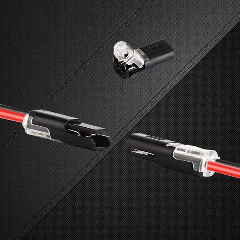 Connecteur à enficher à double fil avec clip de verrouillage
