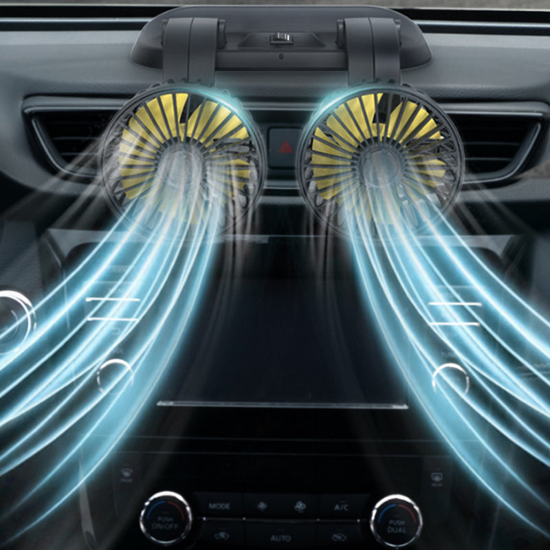 Ventilateur de circulation d'air pour voiture à double tête