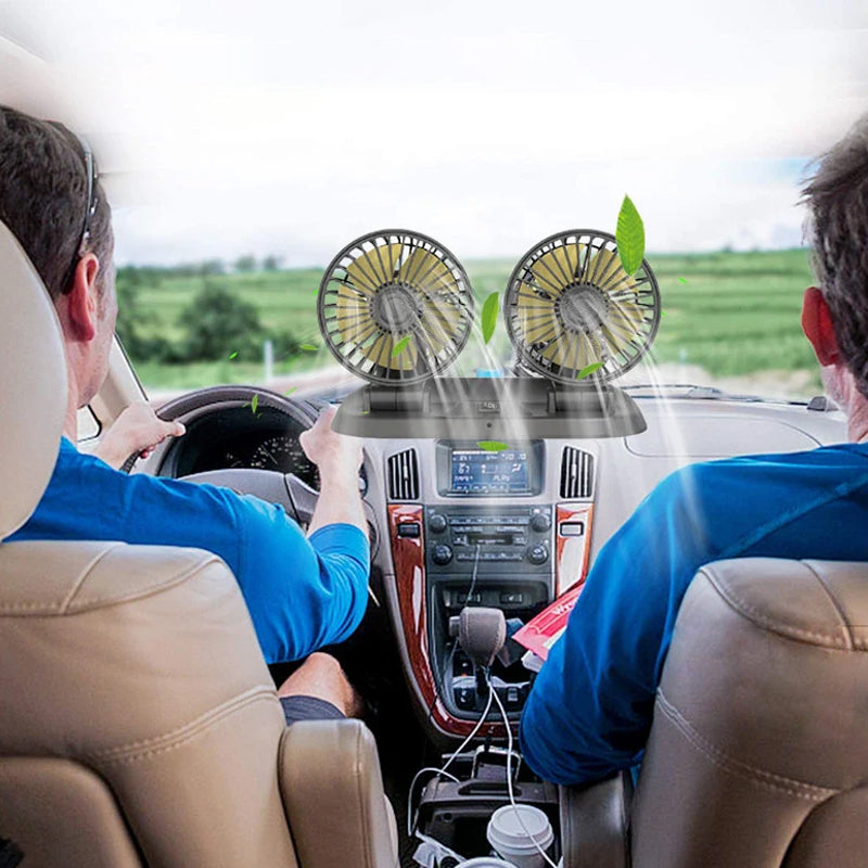 Ventilateur de circulation d'air pour voiture à double tête